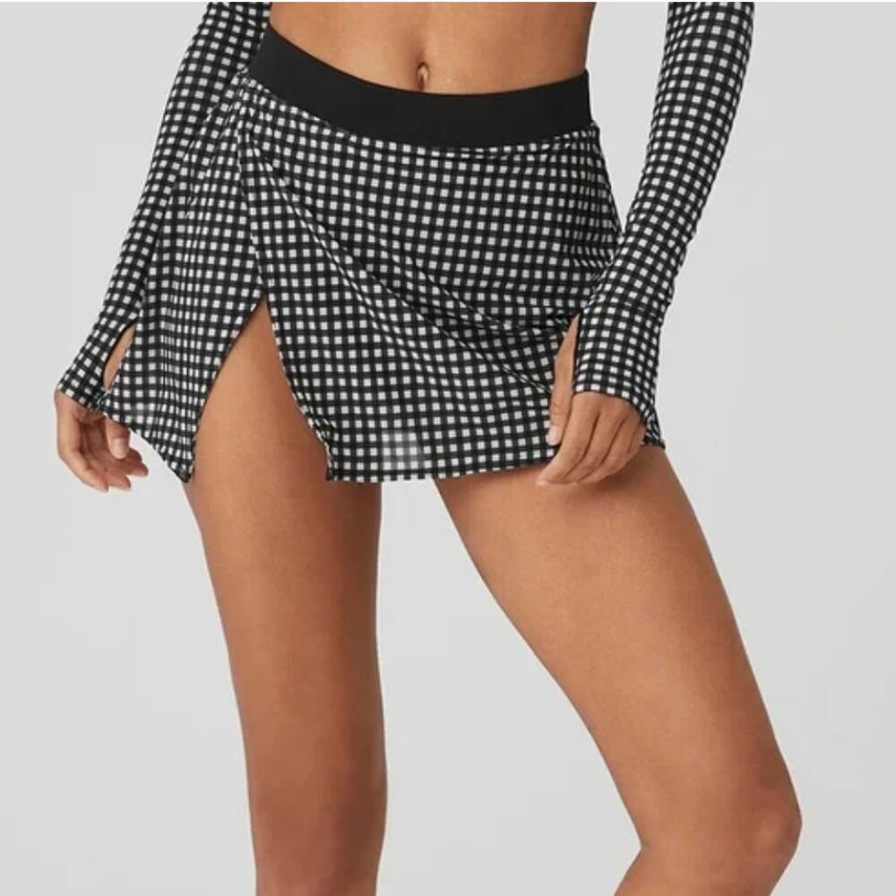 ALO yoga mesh ginham skort